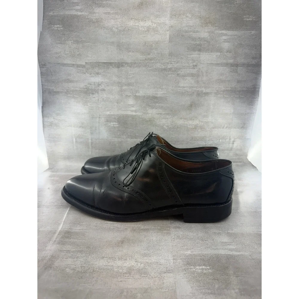 Allen Edmonds Shelton Men Black Leather Wingtip Brogue Oxford Dress Shoes 12.5D